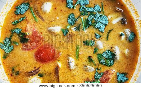 The Portion Of Tom Yum - Famous Thai Soup.