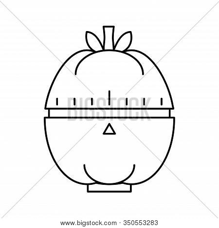 Vector Illustration Of Timer And Tomato Sign. Web Element Of Timer And Clock Stock Vector Illustrati