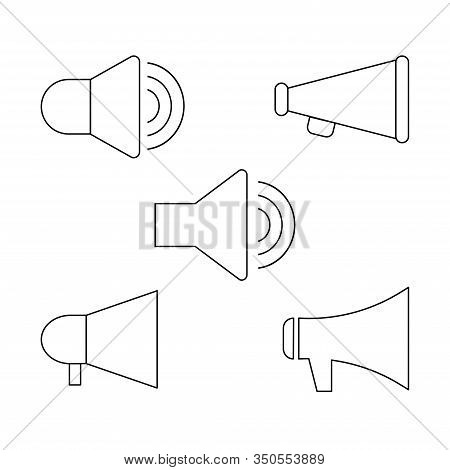 Megaphone Icon, Megaphone Icon Vector, In Trendy Flat Style Isolated On White Background. Megaphone 