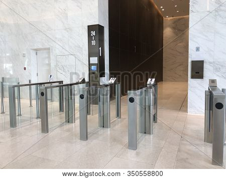 Bangkok, Thailand - 9 Dec 2017, Electronic Detection Technology Security System Gateway In The Build