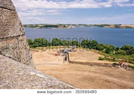 Falmouth, Cornwall, England - July 25, 2018:  Pendennis Castle Was First Commissioned By King Henry 