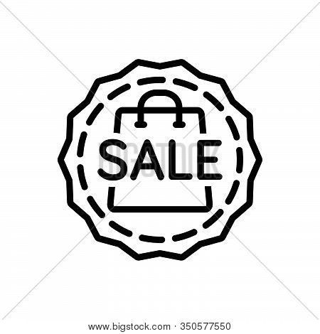 Black Line Icon For Sale Discount Tag Label Sale-badge Tomcat Insignia Male-cat Offer Sticker