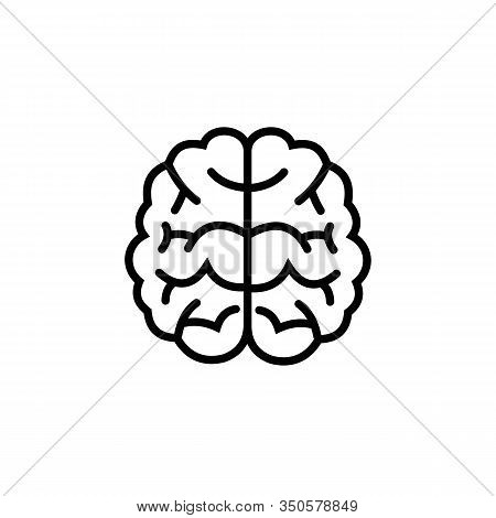 Brain Icon Isolated On White Background. Brain Icon In Trendy Design Style. Brain Vector Icon Modern