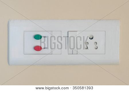 Modern Modular Switchboard With On/off Switch, 3 Pin Socket And Fan Regulator.