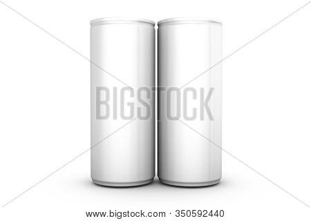 Can Mock Up Of Beverage Packaging Design 3D Rendering