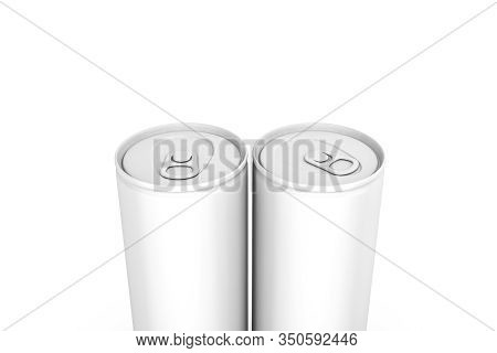 Can Mock Up Of Beverage Packaging Design 3D Rendering