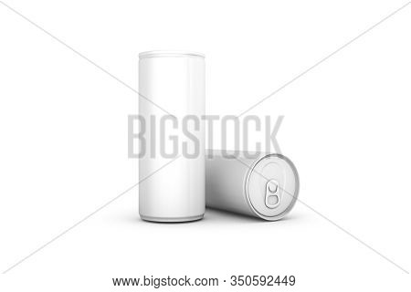 Can Mock Up Of Beverage Packaging Design 3D Rendering
