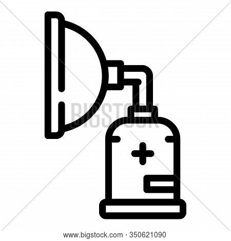 Anesthesia Oxygen Mask Icon. Outline Anesthesia Oxygen Mask Vector Icon For Web Design Isolated On W