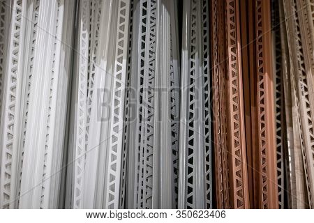 Cermic Tile Edges Trim Profiles On The Construction Shop