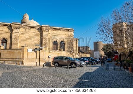 Baku, Azerbaijan 27 January 2020 - Mosque Of Heydar Cuma Mascidi.