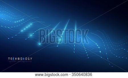 Data Analysis Technology System Vector Background,abstract Futuristic Data Flow Cyberspace Backgroun