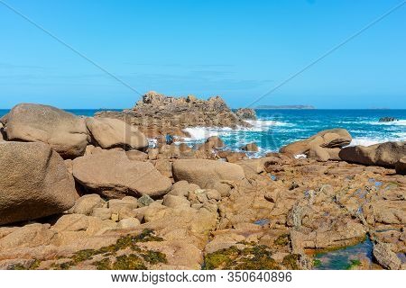 Rose Granit Sea Shore In Britanny Travel And Hiking