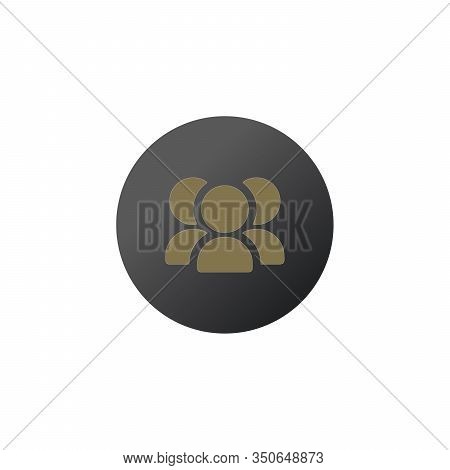 Gold Partnership Icon In Trendy Flat Style. Stock Vector Illustration Isolated On White Background.