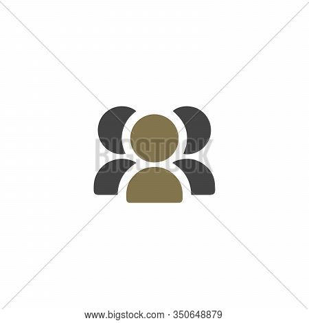 Gold Partnership Icon In Trendy Flat Style. Stock Vector Illustration Isolated On White Background.