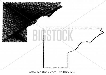 Mesa County, Colorado (u.s. County, United States Of America,usa, U.s., Us) Map Vector Illustration,