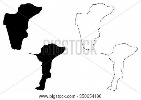 Ohrid Municipality (republic Of North Macedonia, Southwestern Statistical Region) Map Vector Illustr