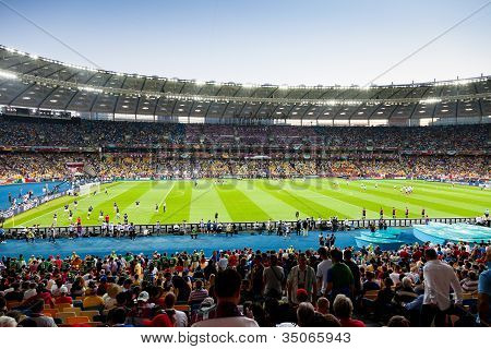 Vista dello stadio Olimpico di Kiev