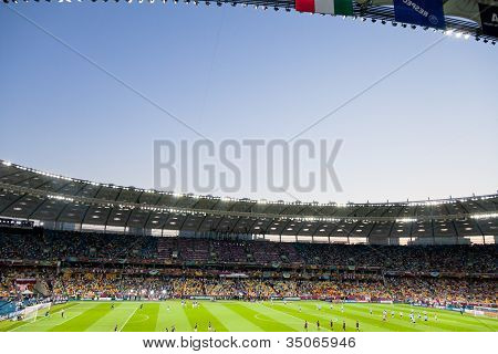 Vista dello stadio Olimpico di Kiev