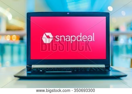 Laptop Computer Displaying Logo Of Snapdeal