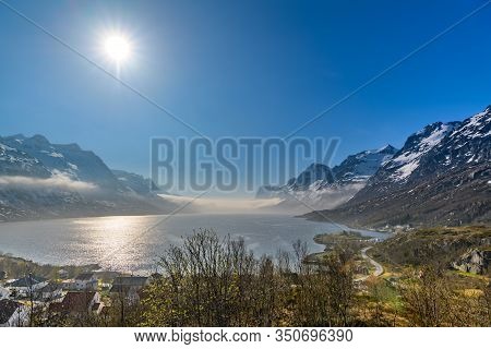 Beautiful View Of Mountain In Winter Time - North Norway - Kvaloya Near Tromso