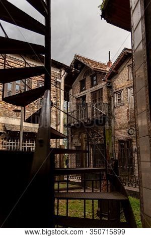 Gonzalez Catan, Argentina, September 28, 2019: Abandoned Building In The Amazing Medieval Town Of Ca