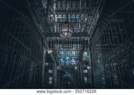 Gonzalez Catan, Argentina, September 28, 2019:interior Of The Iron Museum, In The Amazing Medieval T