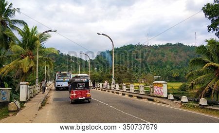 Typical City Street In Sri Lanka. Colombo / Sri Lanka - 02.02.2018