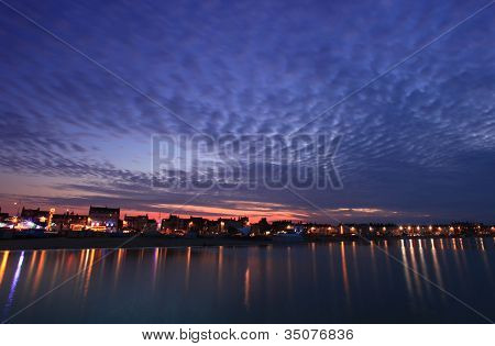 Tramonto di Weymouth nel Dorset in Inghilterra