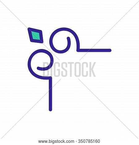 Border Corner Frame Is The Vector Icon. Thin Line Sign. Isolated Contour Symbol Illustration