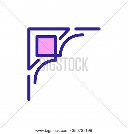 Border Corner Frame Is The Vector Icon. Thin Line Sign. Isolated Contour Symbol Illustration