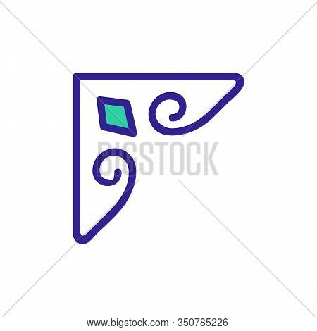 Border Corner Frame Is The Vector Icon. Thin Line Sign. Isolated Contour Symbol Illustration