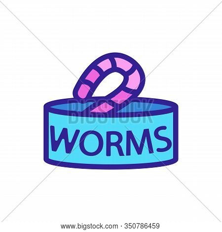 Worm Icon Vector. Thin Line Sign. Isolated Contour Symbol Illustration