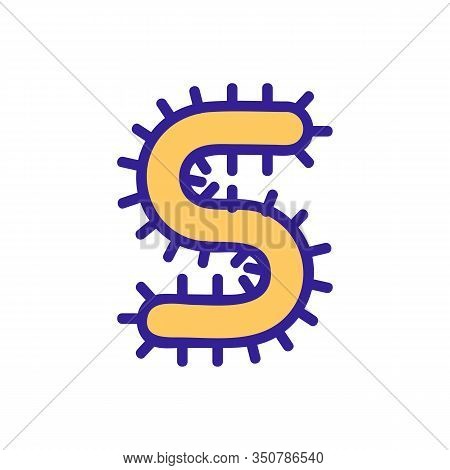Worm Icon Vector. Thin Line Sign. Isolated Contour Symbol Illustration
