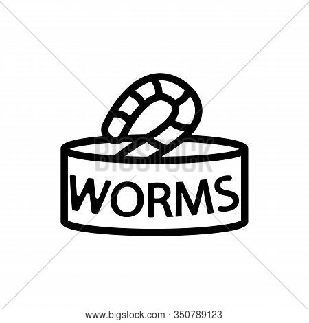Worm Icon Vector. Thin Line Sign. Isolated Contour Symbol Illustration