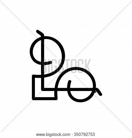 Border Corner Frame Is The Vector Icon. Thin Line Sign. Isolated Contour Symbol Illustration