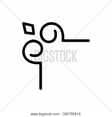 Border Corner Frame Is The Vector Icon. Thin Line Sign. Isolated Contour Symbol Illustration