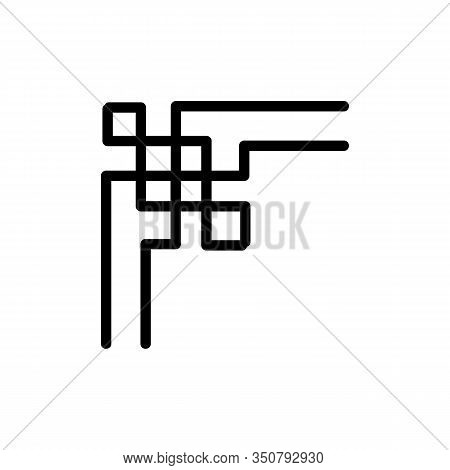 Border Corner Frame Is The Vector Icon. Thin Line Sign. Isolated Contour Symbol Illustration