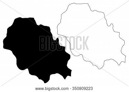 Caska Municipality (republic Of North Macedonia, Vardar Statistical Region) Map Vector Illustration,