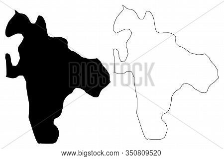 Negotino Municipality (republic Of North Macedonia, Vardar Statistical Region) Map Vector Illustrati