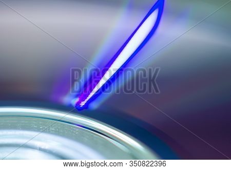 Compact Disc Surface Macro Abstract Multicolored Pattern Background