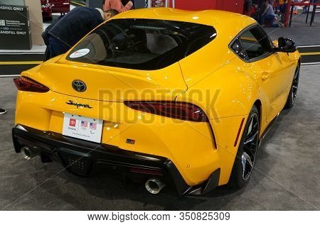 Philadelphia, Pennsylvania, U.s.a - February 9, 2020 - The Rear View Of The Nitro Yellow Color Of 20