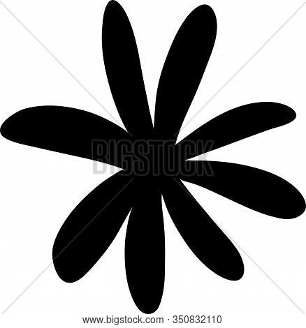 Abstract Doodle Single Floral Element For Decoration Patterns, Wrapping Paper, Cards, Invitations, P