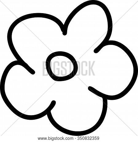 Abstract Doodle Single Floral Element For Decoration Patterns, Wrapping Paper, Wallpaper, Cards, Inv