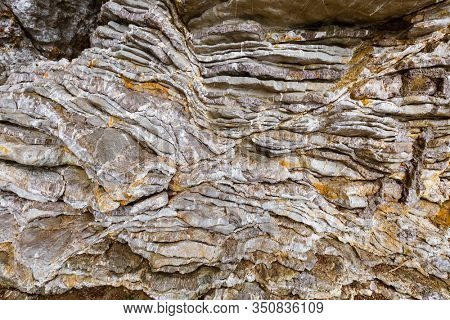 Stone texture on rock at Budva Montenegro - nature travel background