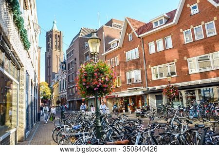 Venlo, Limburg, Netherlands - October 13, 2018: Shopping Street In The Historical Center Of The Dutc