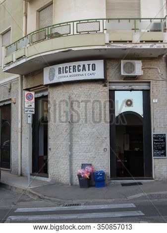 Cagliari, Italy - Circa October 2019: Ricercato (meaning Wanted) Osteria Moderna E Caffe (meaning Mo