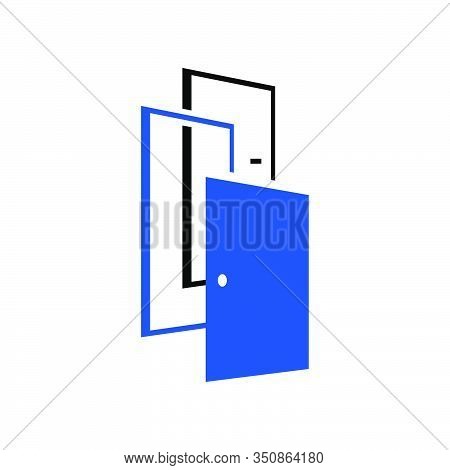 Overlapping Doors Logo Vector Design An Choices And Oportunity Concept