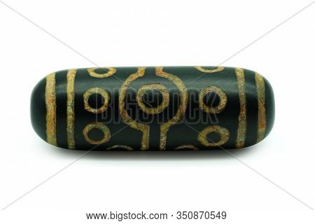 Necklace And Pendant Amulet Dzi Bead Tibet Style. Ancient Rare Etched Agate Pendant Separated With O