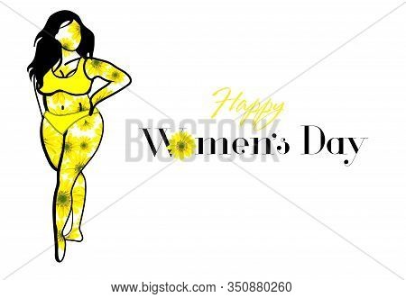 Women With Different Skin Colors. Afroamer Ikan, European, Asian, Scandinavian. Body Positive Concep