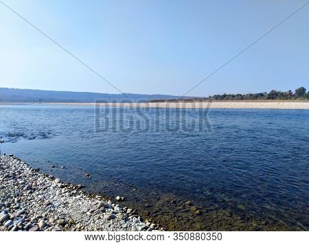 Landscape View Of River Beas Hamirpur Himachal Pradesh India